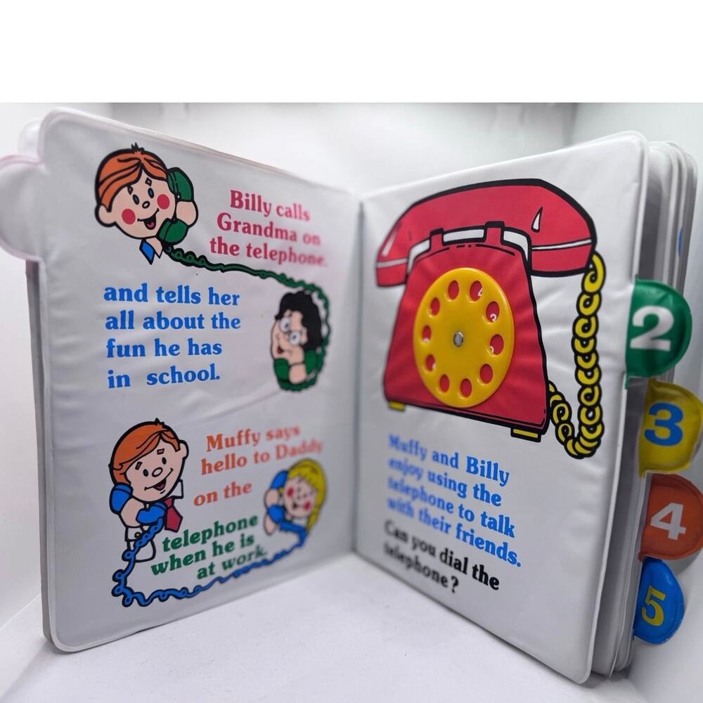 Muffy’s & Billy’s Read N Play Activity Book, Vintage, Baby Soft Book, Learning - Picture 7 of 11